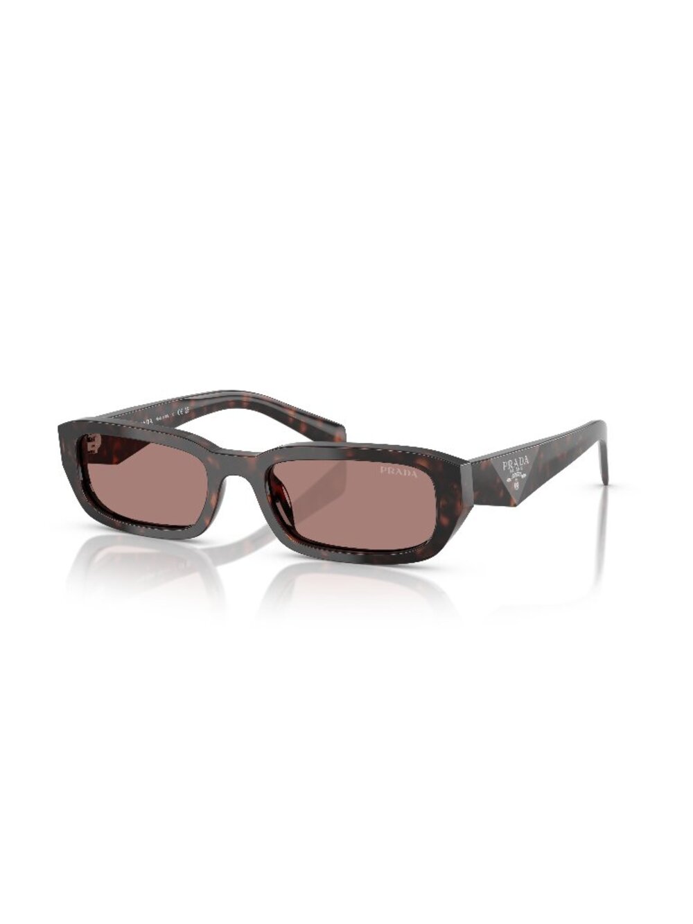 New Prada Women's Sunglasses Multicolor Square Brown Lens Acetate Frame PR B06S